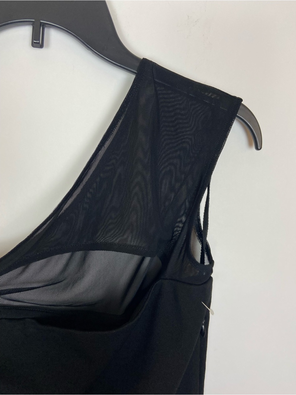 Marcella NYC Parker European Ponte & Luxe Mesh One-Shoulder Top Size Small - Picture 11 of 14